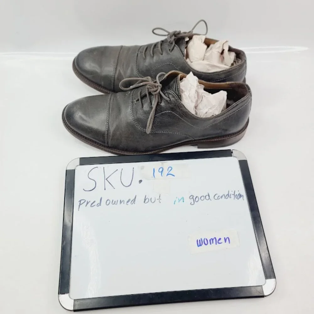 Johnston & Murphy Men's Dark Green Leather Cap Toe Dress‎ Oxford Shoes Size 9.5M